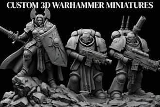 sculpt 3d miniature, warhammer 3d figurine tabletop dnd 3d model for 3d printing