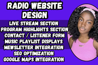 design radio website music radio website podcast radio website broadcast website