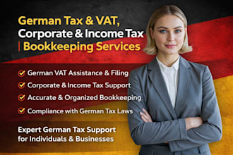 do german tax, vat, corporate, income tax and bookkeeping