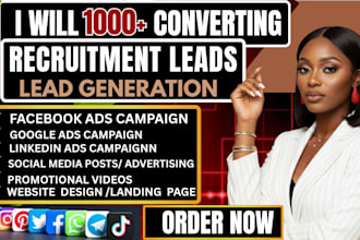 recruitment leads hiring leads job leads recruiter leads facebook ads google ads