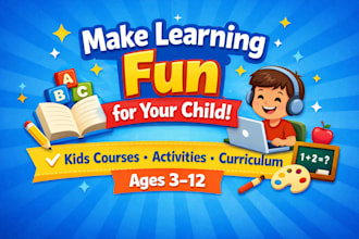 create children online course content, grade k curriculum for ages 3 to 12