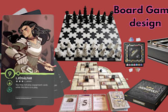design your board game, cards, characters, and rulebook