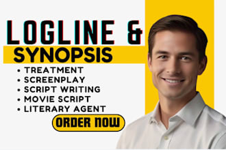 write hooking logline synopsis treatment show bible for movie script screenplay