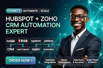setup hubspot zoho typeform jotform CRM lead capture automation zapier sync