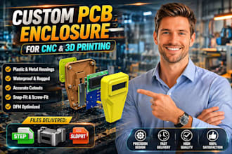 design professional pcb enclosure, casing, and 3d housing for your electronics