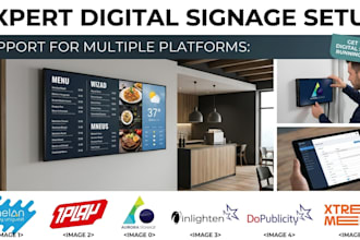 setup digital signage onelan  1play aurora inlighten dopublicity xtreme
