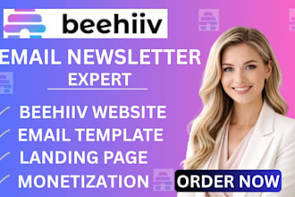 setup beehiiv newsletter template, beehiiv website and beehiiv newsletter design