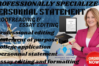 professionally edit your personal statement or statement of purpose