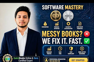 fix messy bookkeeping and do bank reconciliation in quick books and xero