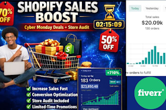 do black friday cyber monday holiday promotion audit increase shopify store sale