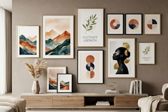 design office wall art, canva template, printable motivational posters digital