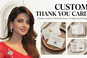 design a custom thank you card or product insert for your brand
