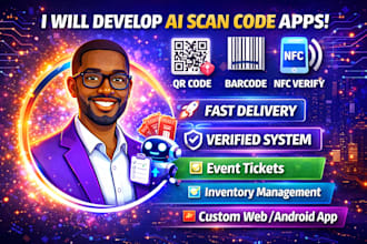develop ocr ai scan code bar code branded qr code backcode scanning app