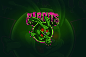 do modern high quality rabbit logo with express delivery