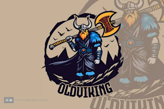 design amazing wonderful viking logo with express delivery