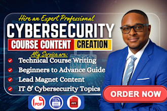 create cybersecurity course content curriculum online training technical lessom