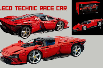 build 3d lego car moc model with stepbystep building instructions XML partlist