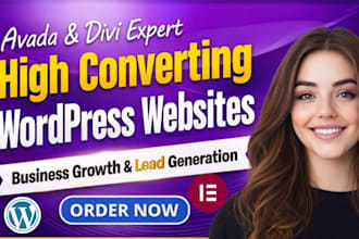 build avada wordpress divi portfolio landing page for author branding businesses