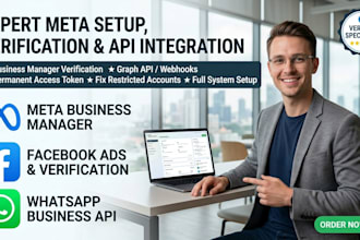 fix and verify your meta business manager and set up graph API for whatsapp