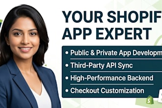 build shopify custom app, shopify public app or private app development