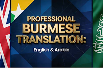 translate english and arabic to burmese subtitles