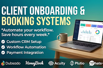 prepare client onboarding, automation system using dubsado, honeybook, 17hats