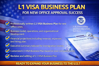 create an l1 visa immigration business plan for new office