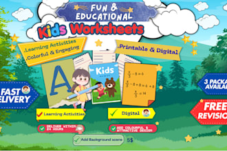 design fun and engaging worksheets for preschool kids