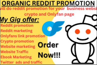 organic reddit post and comment to promote crypto, ai app, website or business