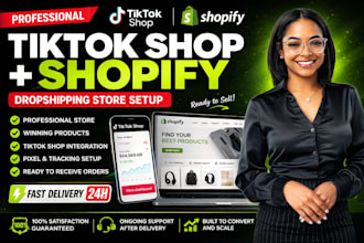 setup shopify tik tok shop facebook instagram shop tiktok dropshipping