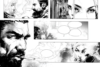 draw professional comic book pages, sequential art, and custom panels