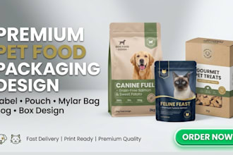 pet food packaging label design cat dog food packaging food label design bag