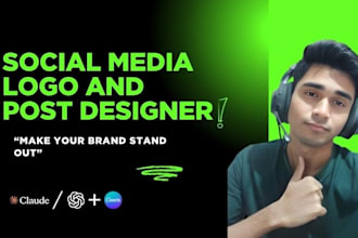 be your professional social media logo and post designer