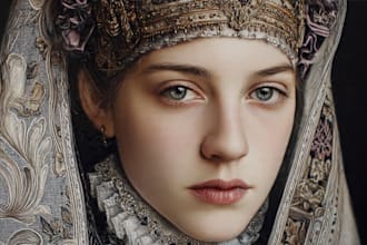 renaissance art oil painting portrait