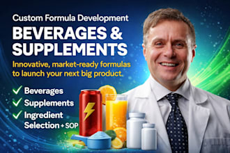 formulate innovative recipes development protein, beverages, supplement product