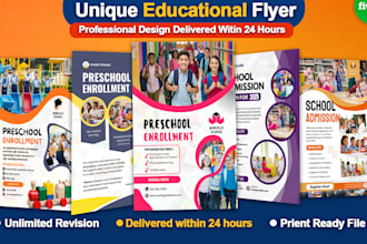 design high quality education flyer for school, university