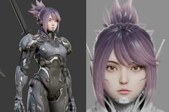 do 3d stylized or realistic game character low poly high poly game assets 3d rig