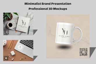 create professional 3d mockups for your logo and branding