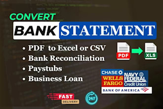 convert bank statement pdf to excel