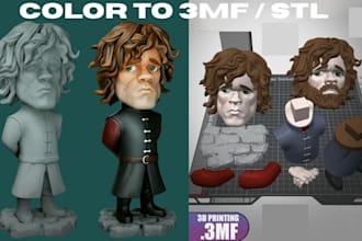 split 3d model and add color to 3mf file for bambu lab multicolor printing