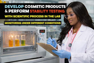 perform formula stability testing for existing and new cosmetics formulations