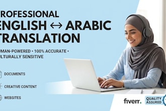 translate english articles and documents into arabic