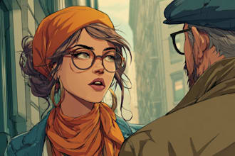 design and illustrate a professional custom graphic novel