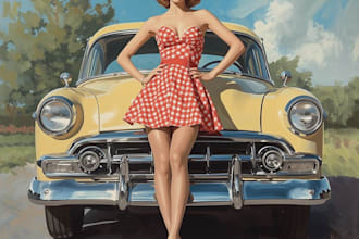 draw a pin up girl and pin up girl