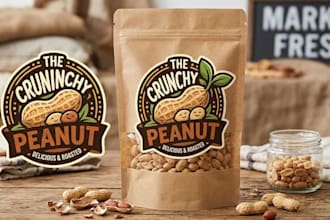design peanut logo that pops on your packaging