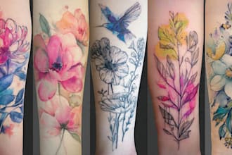 create a watercolor tattoo design