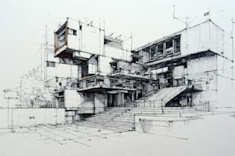 do hand drawn architectural sketches