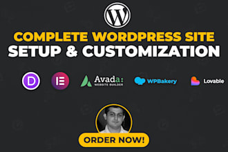 build a professional wordpress website with your preferred page builder or theme