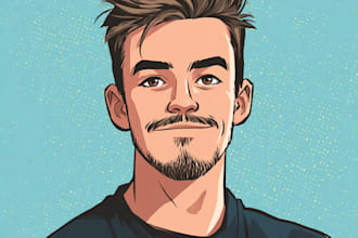 design amazing vector cartoon portrait