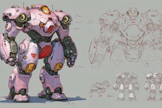 draw or design mechs robots concepts